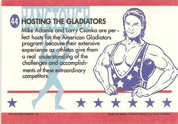 1991 Topps American Gladiators #44 Hosting the Gladiators Back